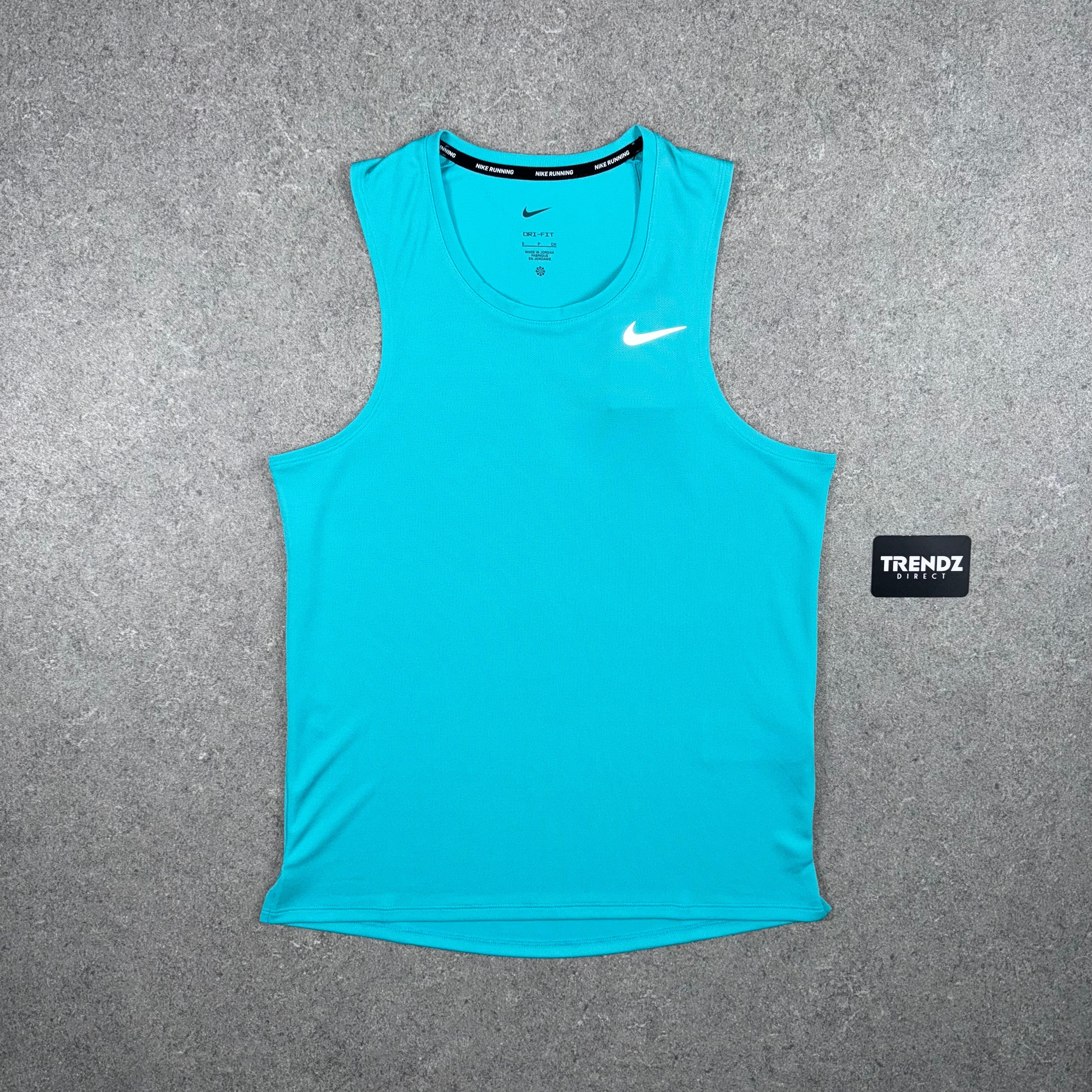 NIKE MILER VEST & CHALLENGER SHORTS SET - AQUA