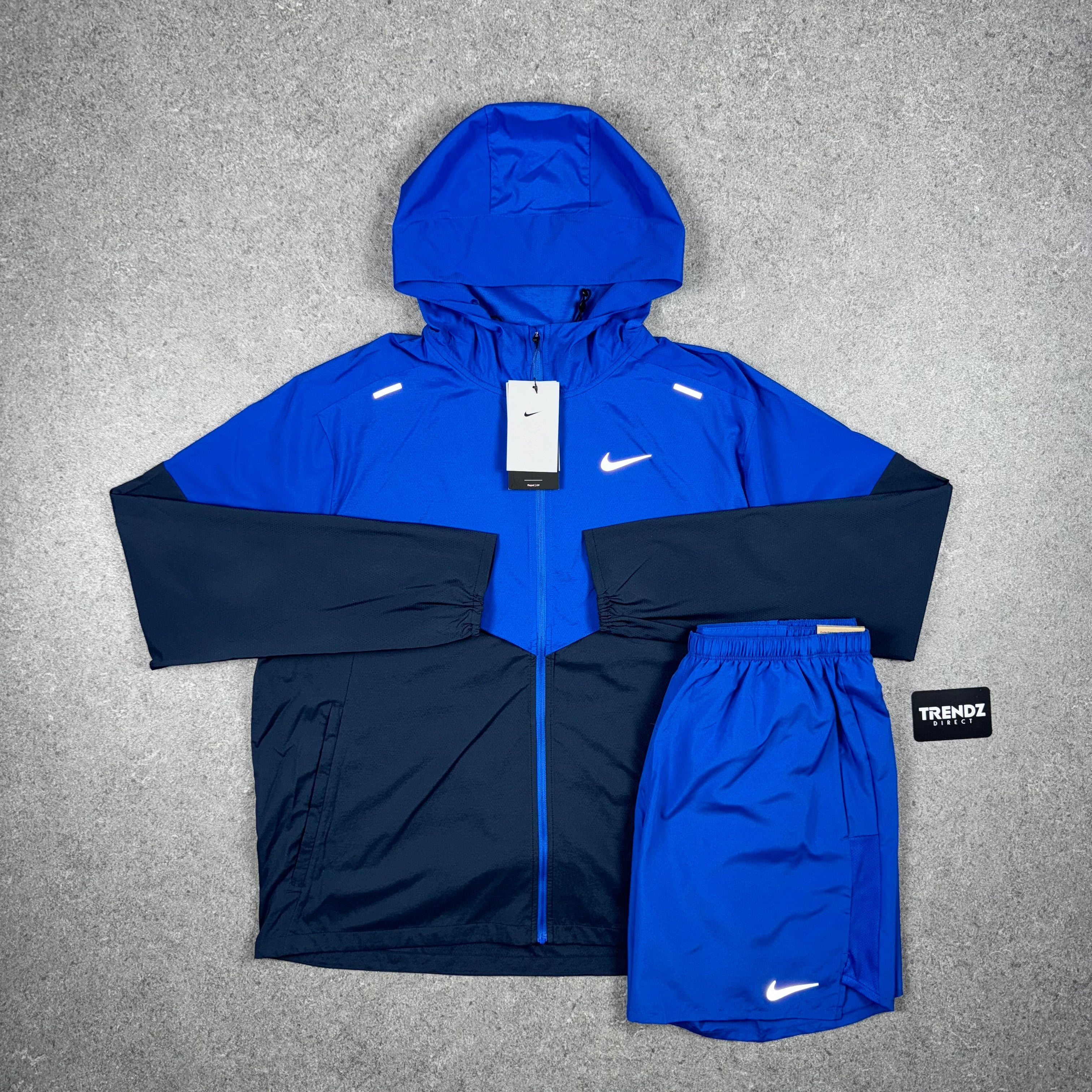 NIKE UV WINDBREAKER & CHALLENGER SHORTS SET - ROYAL BLUE