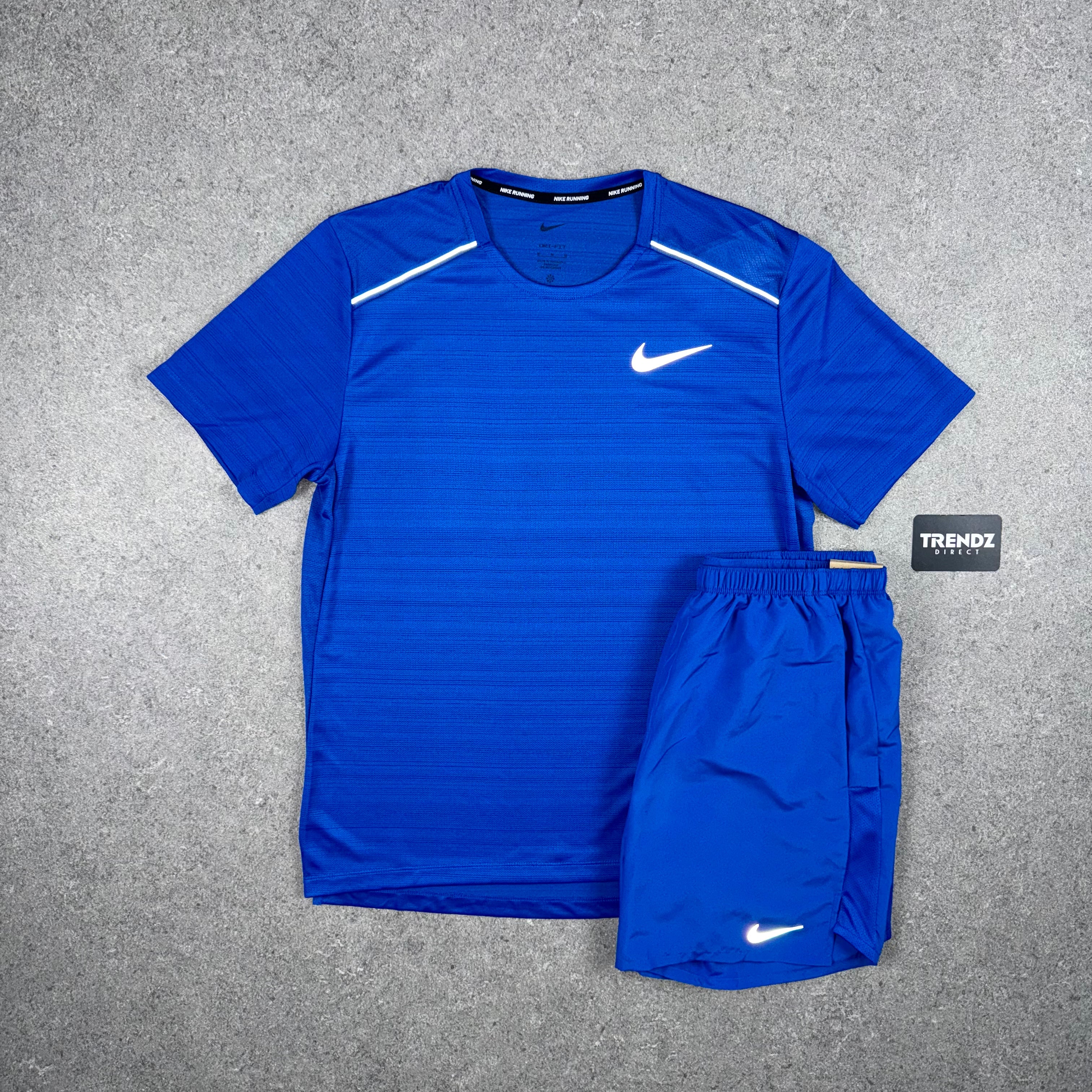 NIKE MILER & CHALLENGER SHORTS SET - ROYAL BLUE