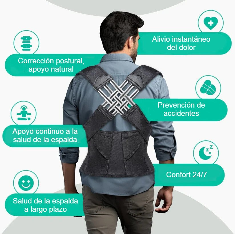 Corrector de Postura AlignePro + Ebook Cuidado de la Espalda ¡REGALO!