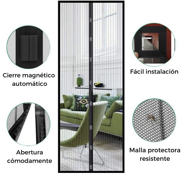 Mosquitera magnética para puerta + ¡Regalo!