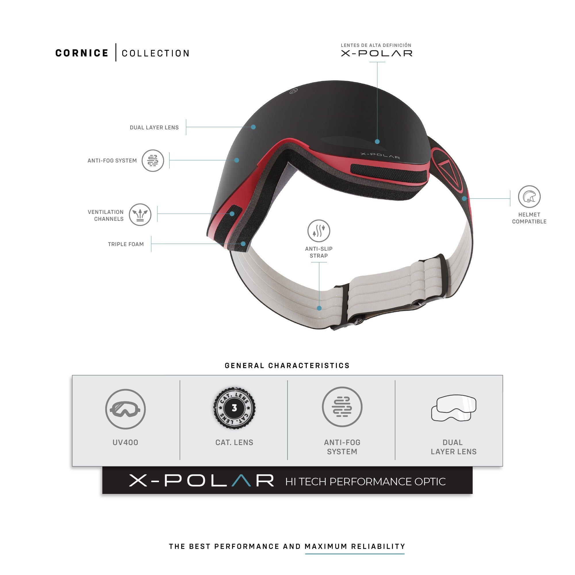 Cornice Rose / Black