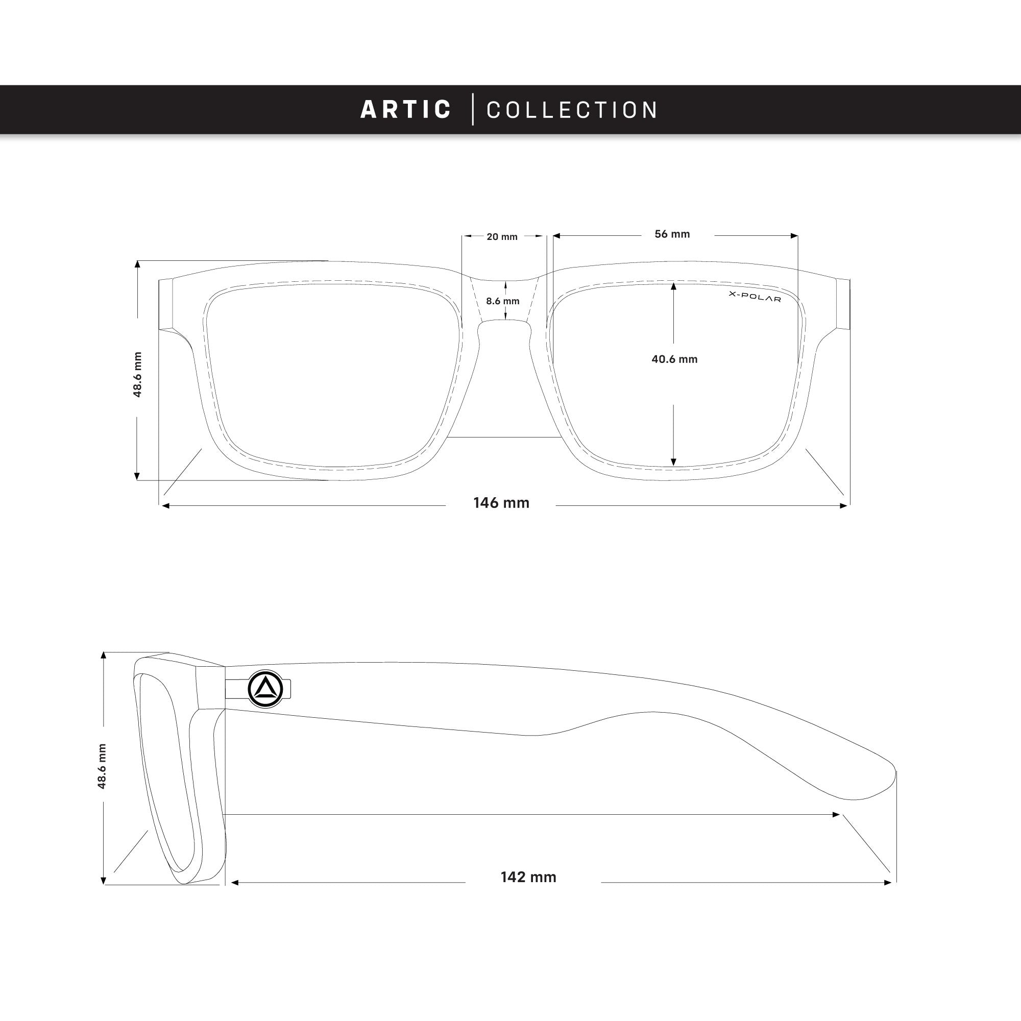 Artic Brown Tortoise / Black
